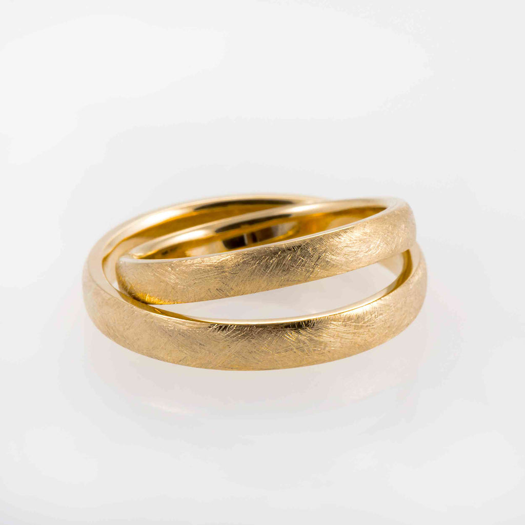 Set verighete din aur galben 14K model