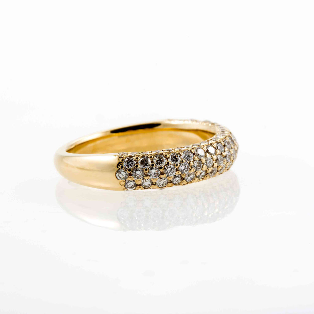 Inel Model Unicat Din Aur Galben 18K cu Diamante