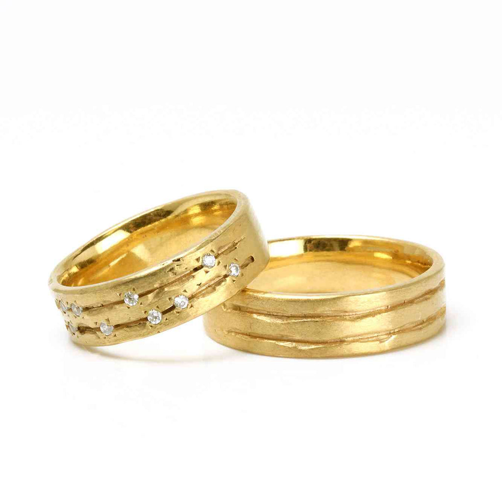 Set Verighete 14k Din Aur Galben Model