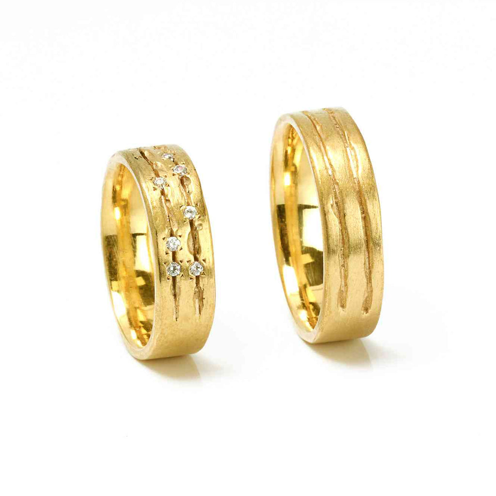 Set Verighete 14k Din Aur Galben Model