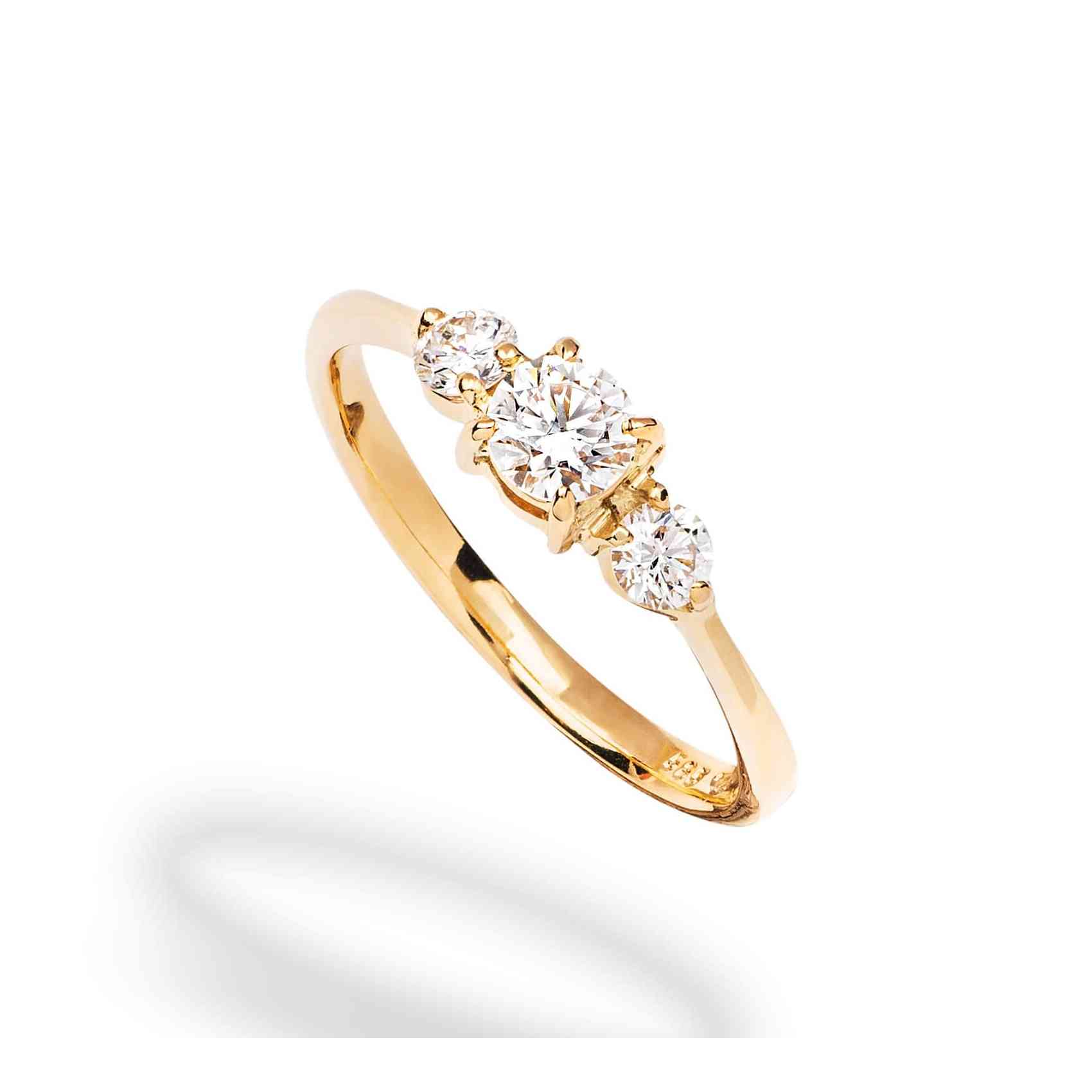 ignore Restless Size Inel Logodnă din Aur Galben 18K cu Diamante - Zehava Bijuterii