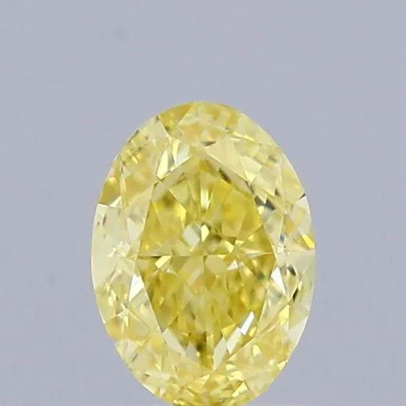 0.51ct Oval Natural Diamond (Colour Fancy Intense Yellow, Clarity VVS1, GIA Certified)