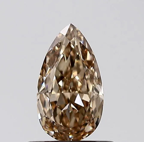 0.60ct Pear Natural Diamond (Colour Brown, Clarity VVS1, Cut VG, IGI Certified)