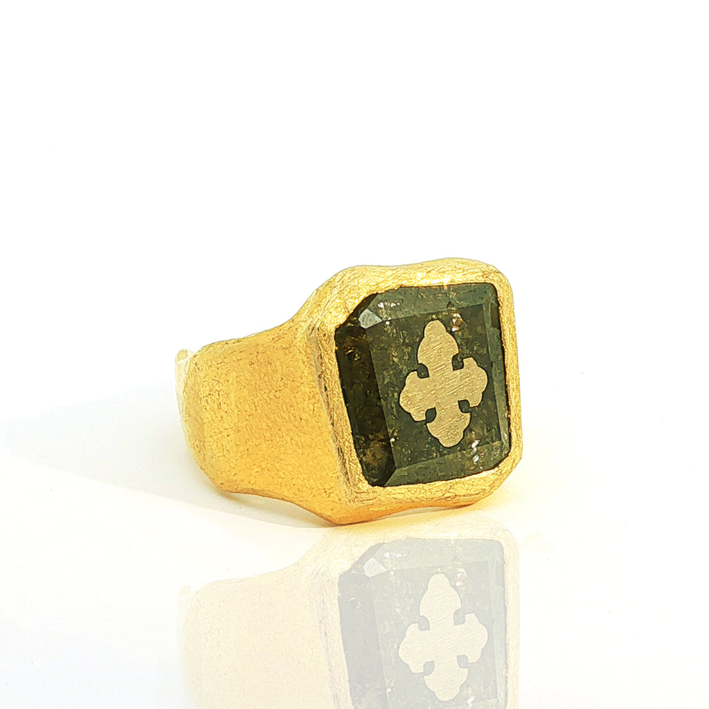 Inel Din Aur Galben 18k cu Diamant Brown 6.00 CT