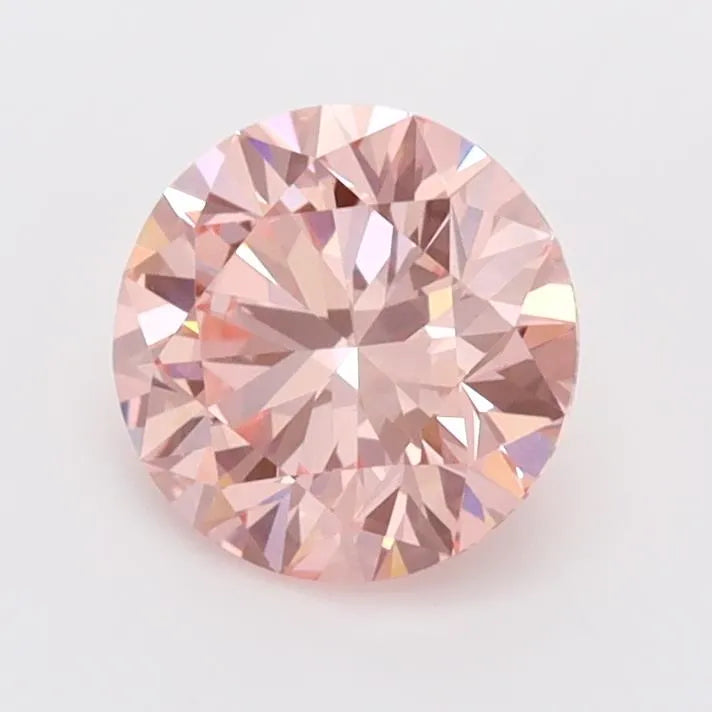 1.02ct Round Lab Grown Diamond (Colour Fancy Vivid Pink, Clarity VVS1, Cut ID, IGI Certified)