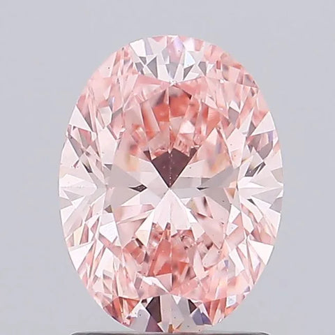 1.47ct Oval Lab Grown Diamond (Colour Fancy Intense Pink, Clarity VS2, IGI Certified)