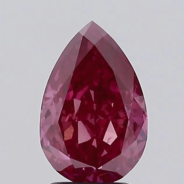 1.61ct Pear Lab Grown Diamond (Colour Fancy Deep Pink, Clarity VS2, IGI Certified)