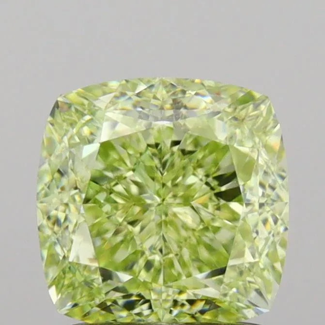 1.75ct Cushion brilliant Natural Diamond (Colour Fancy Green, Clarity VS1, GIA Certified)