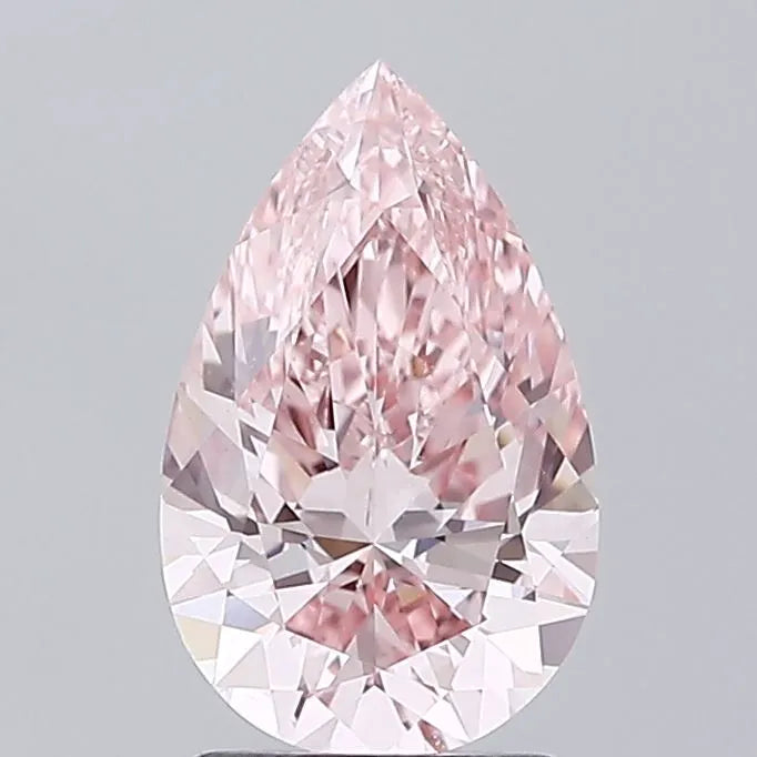 2.01ct Pear Lab Grown Diamond (Colour Fancy Vivid Pink, Clarity VS1, IGI Certified)