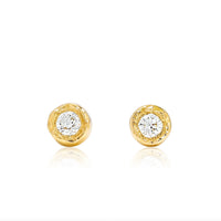 Cercei din Aur Galben de 18K cu Diamante