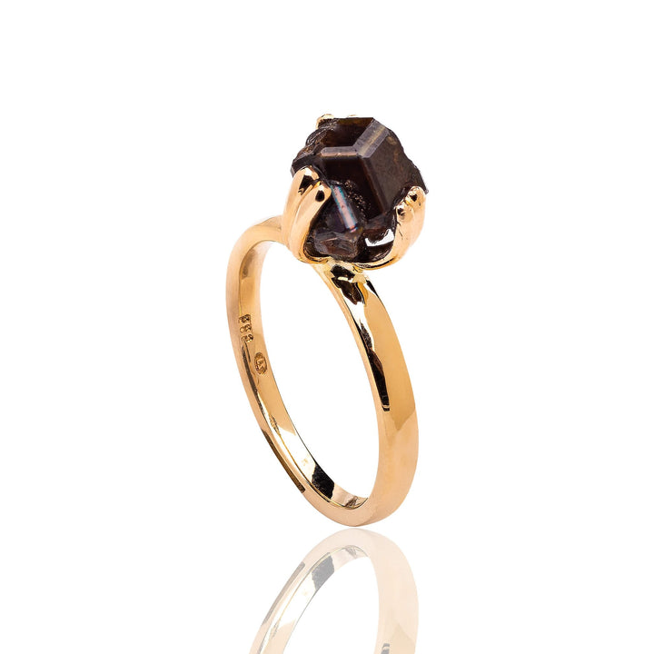 Inel Logodnă din Aur Galben 18K cu Granat