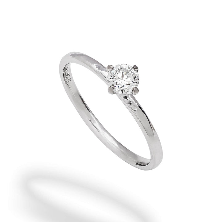 14K White Gold Diamond Engagement Ring