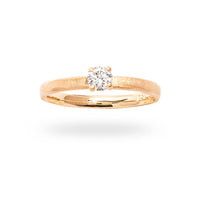 Inel Logodnă Artistic din Aur Galben 14K cu Diamant