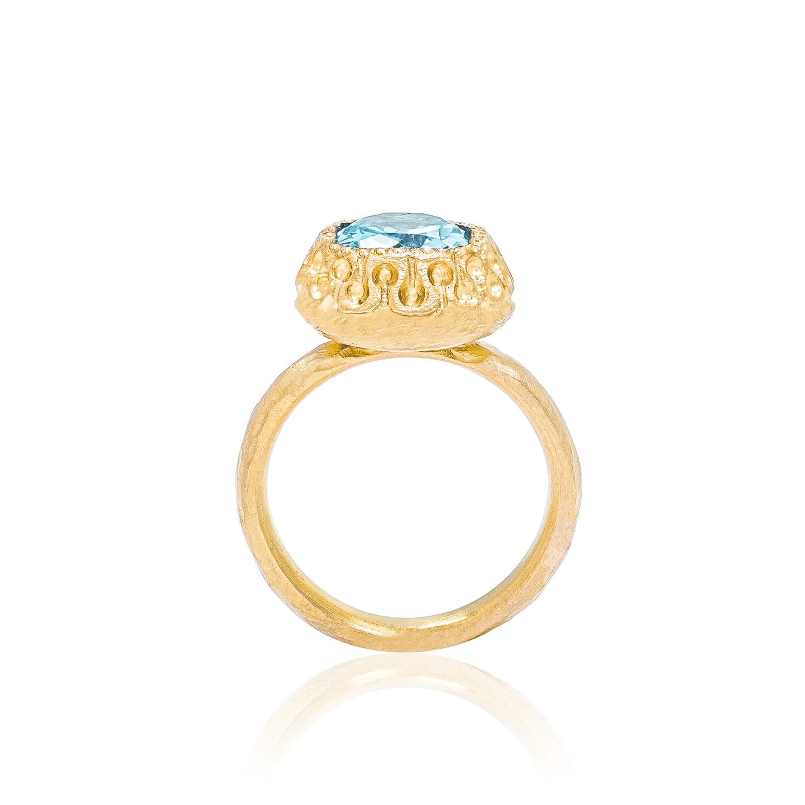 Inel Aur Galben 18K cu Topaz