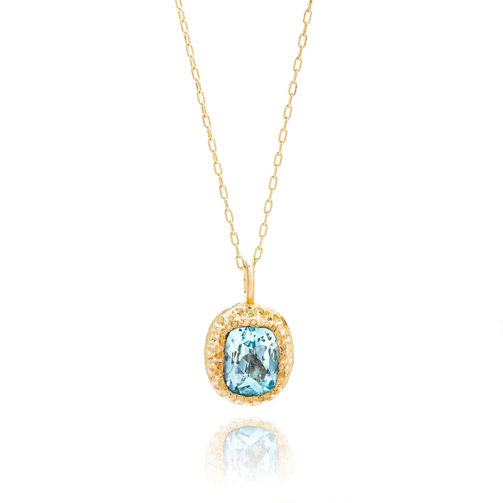 18K Yellow Gold Necklace with Topaz