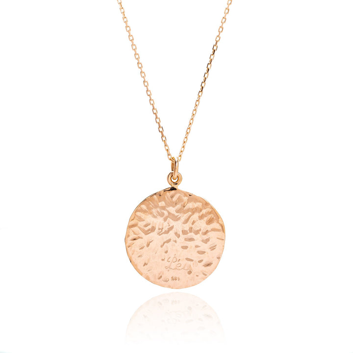 14K Rose Gold Constellation Necklace with Rubies