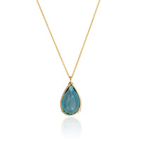 Colier Aur Galben 14K, cu London Topaz