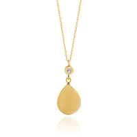 Colier din Aur Galben de 18K cu Safir Maro si Diamant