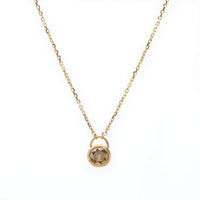 Colier Aur Galben 18K cu Diamant Galben
