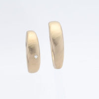 Set Verighete Phantom din Aur Mat 14K cu Diamant