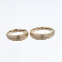 Set Verighete Phantom din Aur Mat 14K cu Diamant
