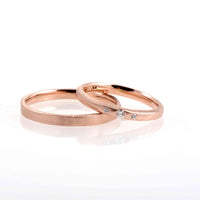 Set verighete "Dream" din aur roz 14K
