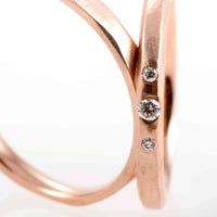 Set verighete "Dream" din aur roz 14K