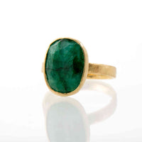 Inel Din Aur Galben 18K Cu Chrome Diopside