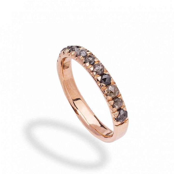 14K Rose Gold Ring With Champagne Diamonds