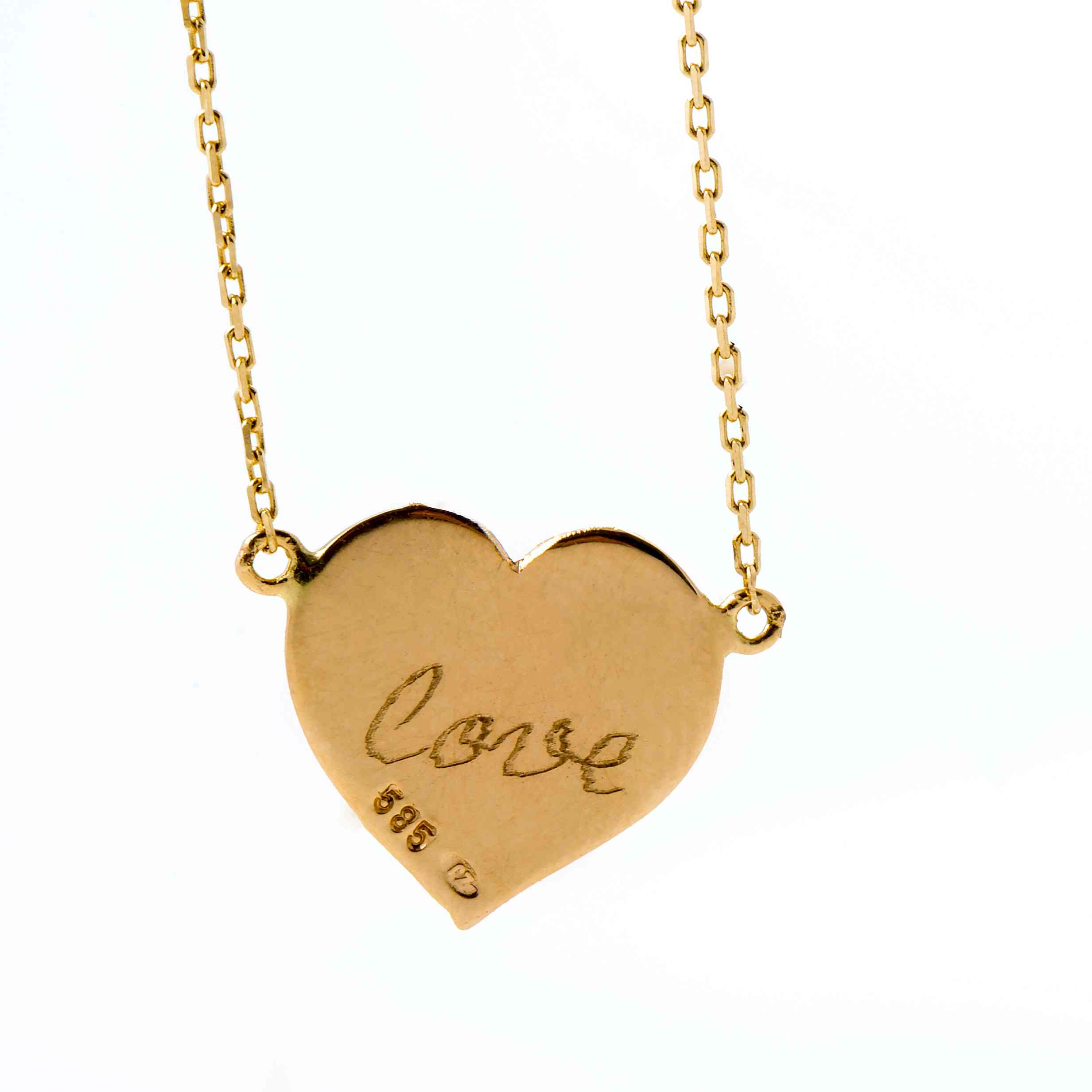 14K Yellow Gold Necklace with Natural Emerald | Handcrafted in
