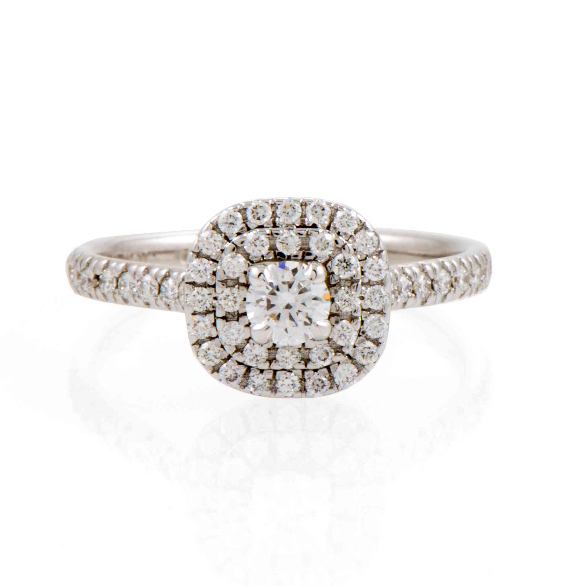 18K White Gold Diamond Engagement Ring | Handmade in Romania | Zehava ...