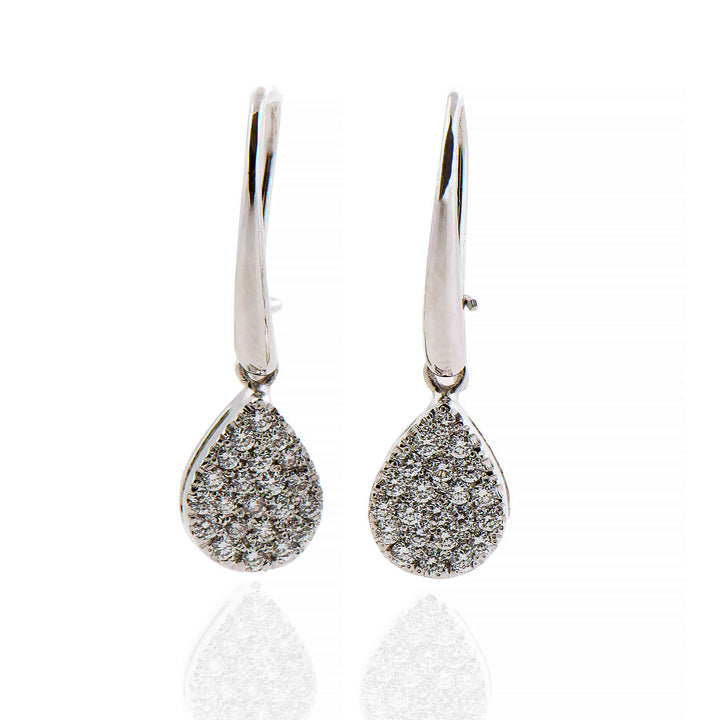 14K White Gold Earrings With Diamonds