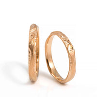 Set verighete din aur roz 14K "Reborn"