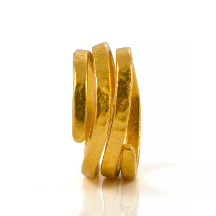 24k yellow gold men's ring – customized model