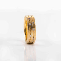 Inel din aur galben 18K cu diamante naturale