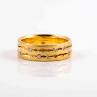 Inel din aur galben 18K cu diamante naturale