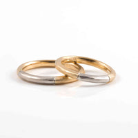 Set verighete "SARIT 2" din aur alb si galben 14k