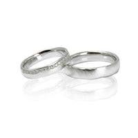 Set Verighete "ATIS-M" 14K Din Aur Alb Cu Diamante Naturale