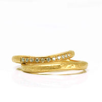 Set Verighete "MATCH" Din Aur Galben 14K Cu Diamante