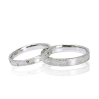 Set Verighete "LILAH" 14K Din Aur Alb Cu Diamante Naturale