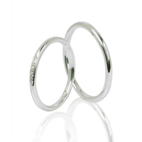 Set Verighete "ADI" 14K Din Aur Alb Cu Diamante Naturale