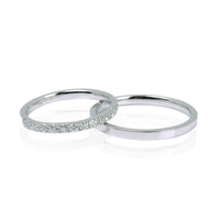 Set Verighete "FOX BIG" 14K Din Aur Alb Cu Diamante Naturale