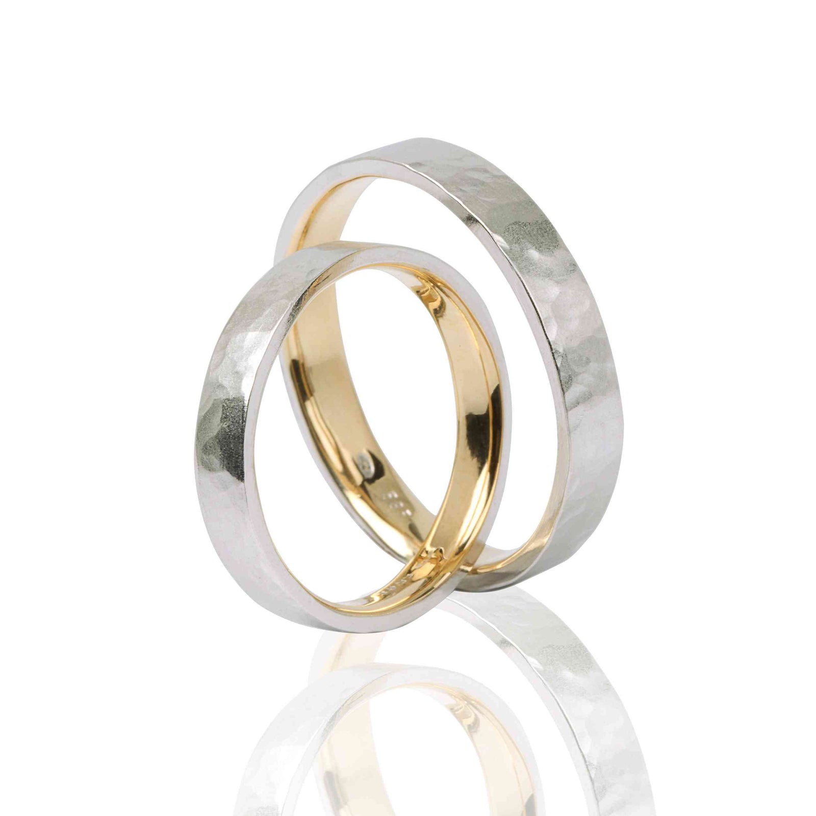 Set Verighete "Mix" Aur Alb si Aur Galben 14K