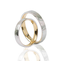 Set Verighete "Mix" Aur Alb si Aur Galben 14K