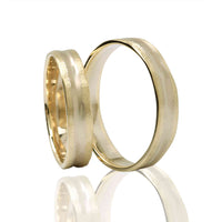 Set Verighete "DIDIS" Din Aur Alb Si Galben 14k