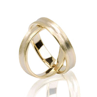 Set Verighete "DIDIS" Din Aur Alb Si Galben 14k