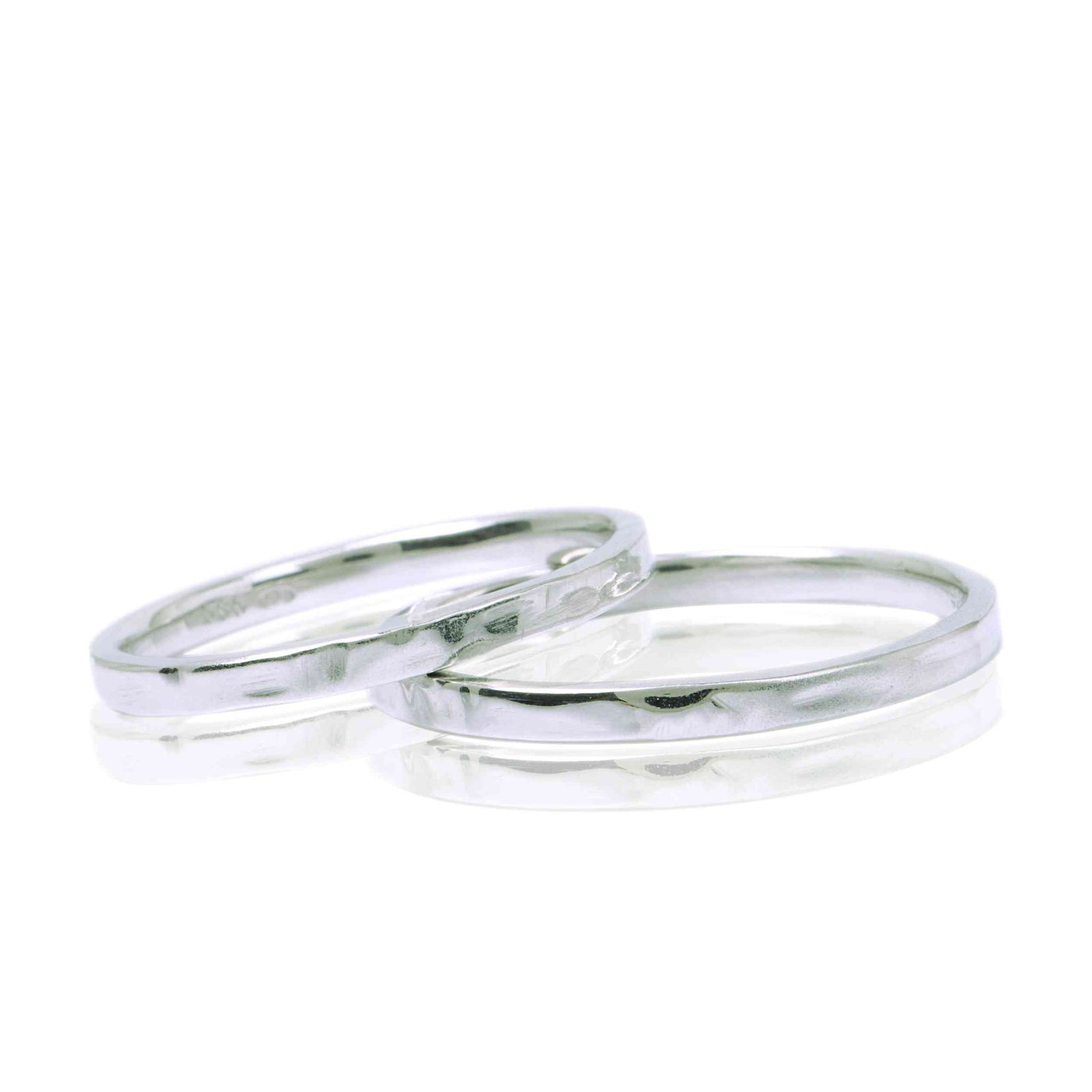 Set Verighete "FIRO" Din Aur Alb 14K