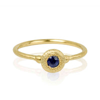 Inel Din Aur Galben 14k Cu Safir Natural