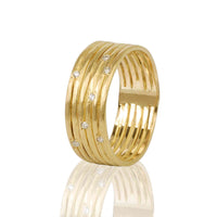 Inel Din Aur Galben 18k Cu Diamante Naturale