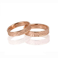 Set Verighete "MANKO" 14K Din Aur Roz